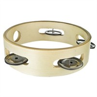 6" Natural Wood Headless Tambourine